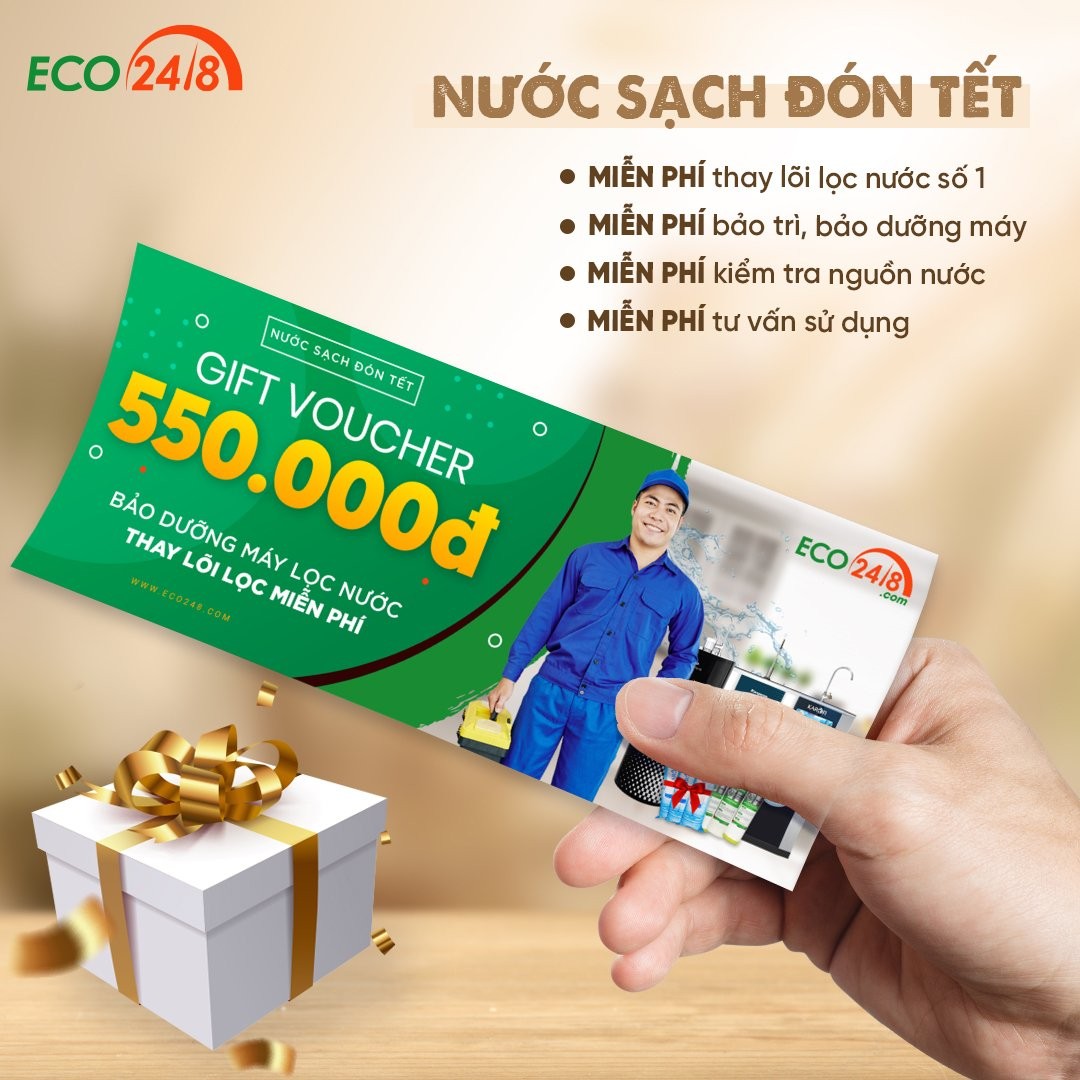 gói bảo dưỡng tặng lõi máy lọc nước eco248