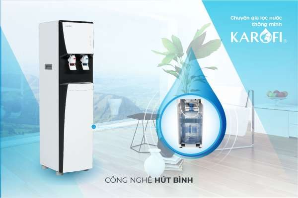 cây nước nóng lạnh hút bình karofi hcv151wh