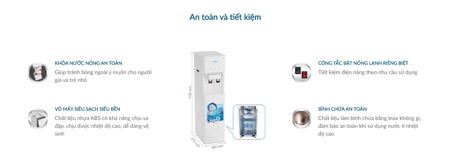 cây nước nóng lạnh hút bình hc300w