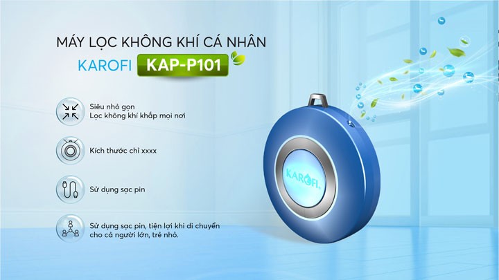 Máy Lọc Không Khí Cá Nhân Karofi KAP-P101