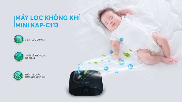 Máy Lọc Không Khí Mini karofi KAP-C133