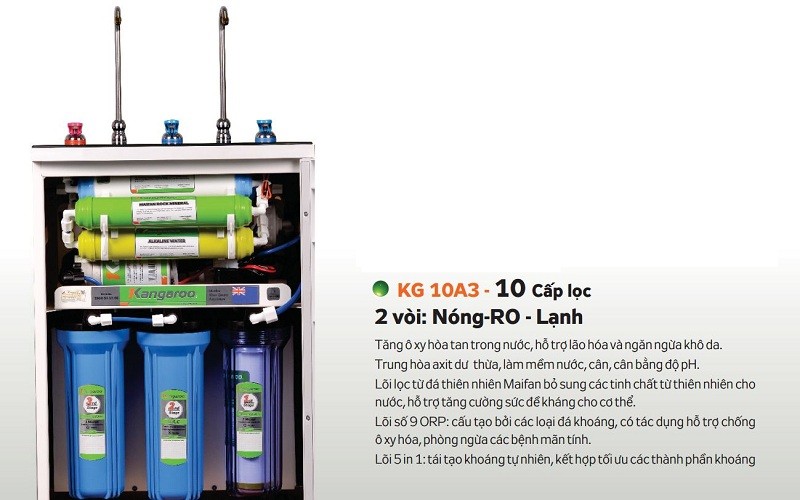 Máy lọc nước Kangaroo KG10A3 10 cấp lọc 2 vòi