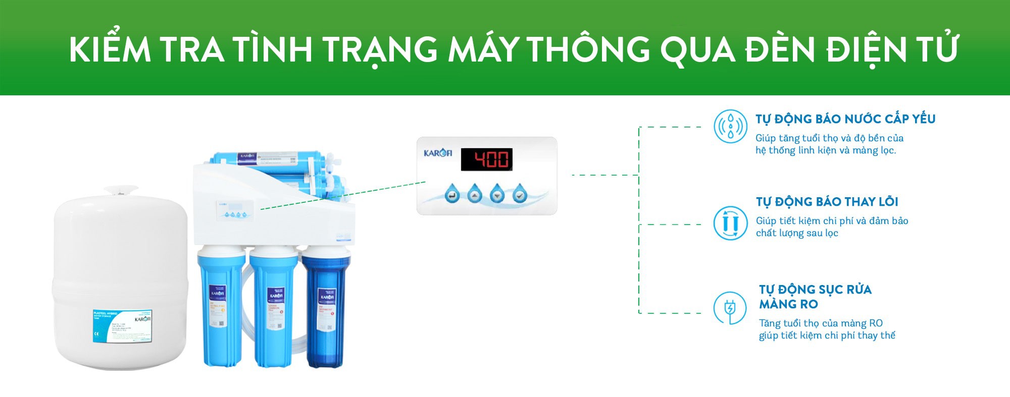 tính năng thông minh máy lọc nước kt-k8i