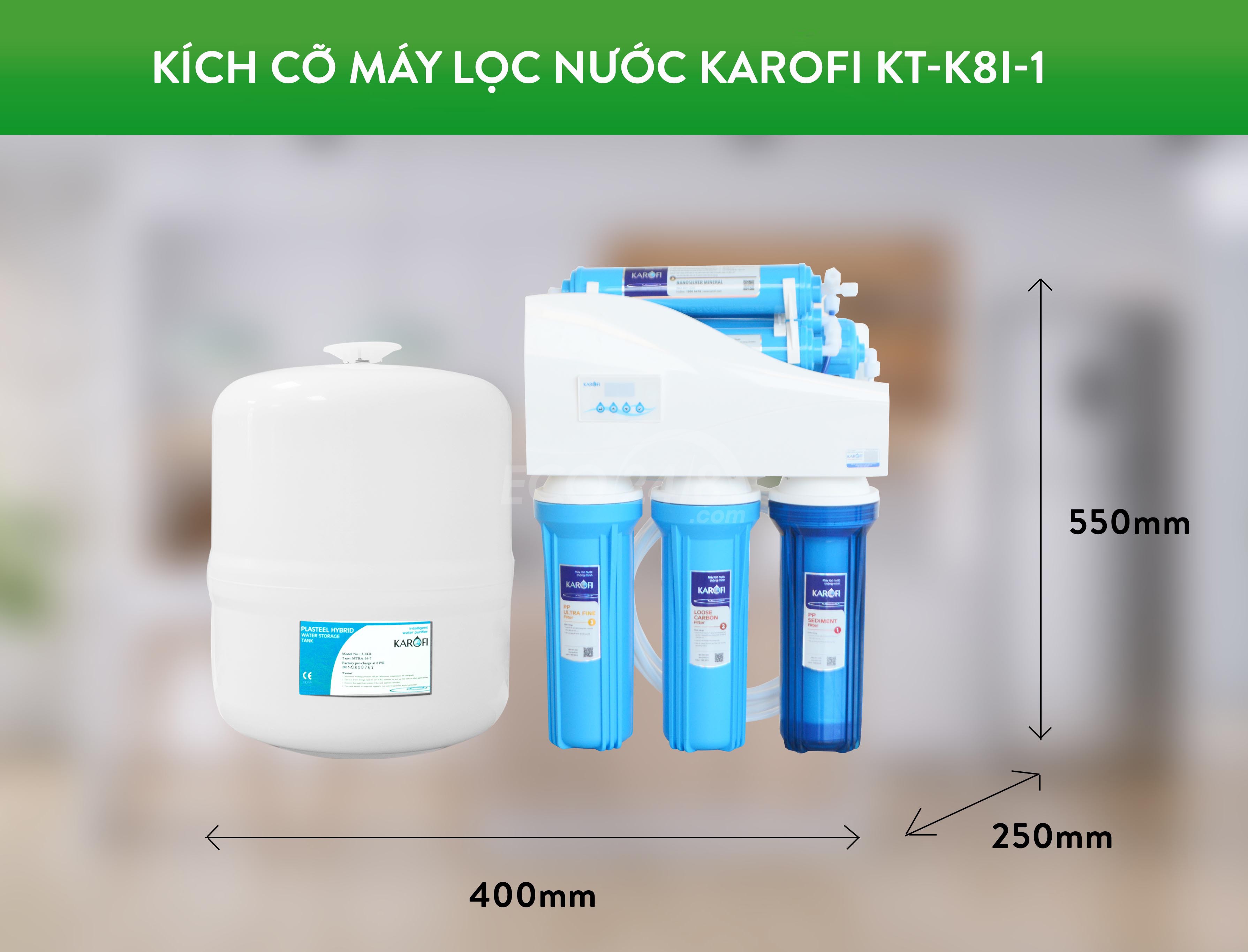 kích thước máy lọc nước kt-k8i karofi