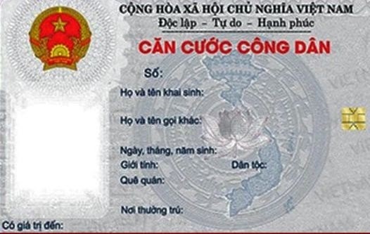 Hình ảnh CCCD được sử dụng trước đây